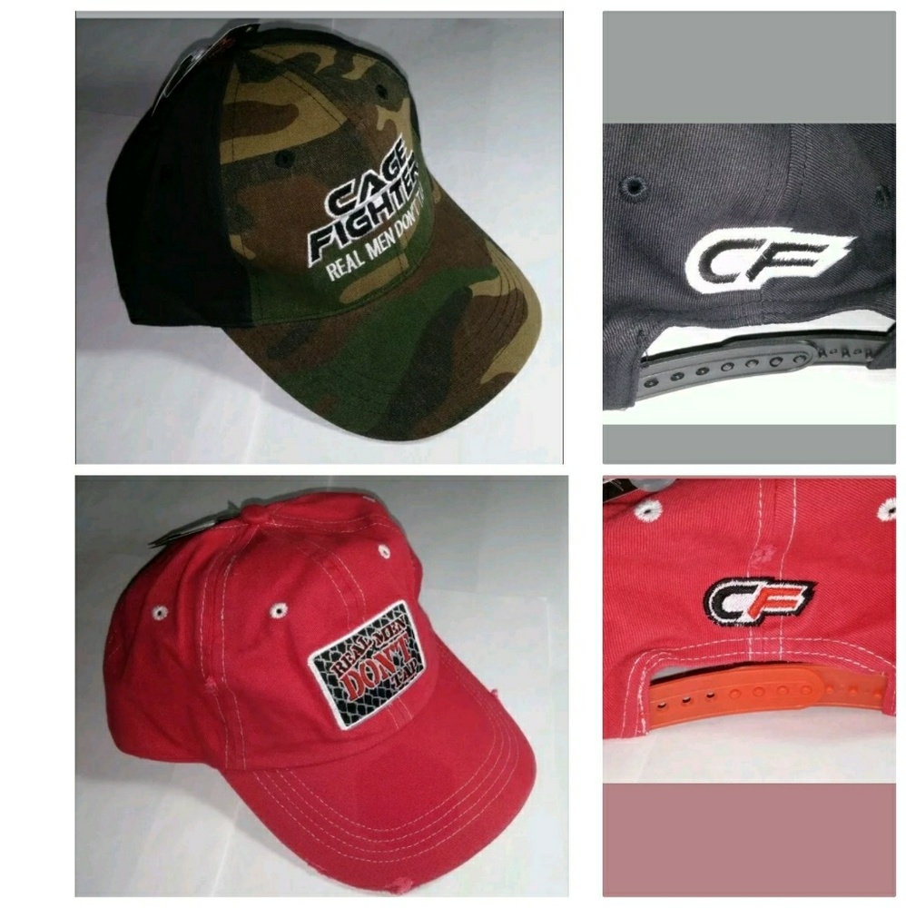CAGE FIGHTER REAL MEN DON'T TAP MMA BASEBALL HAT